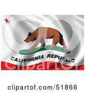 Royalty Free RF Clipart Illustration Of A Wavy California State Flag by stockillustrations