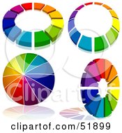 Digital Collage Of Rainbow Logo Designs - Version 1