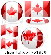 Poster, Art Print Of Digital Collage Of Canada Flag Icons