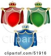 Digital Collage Of Three Coat Of Arms Banners