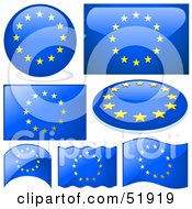 Poster, Art Print Of Digital Collage Of Europe Flag Icons