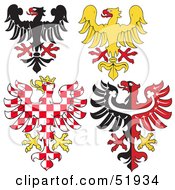 Royalty Free RF Clipart Illustration Of A Digital Collage Of Heraldic Eagle Elements Version 2