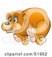 Royalty Free RF Clipart Illustration Of A Cute Running Bear by dero