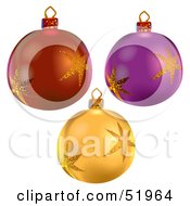 Royalty Free RF Clipart Illustration Of A Digital Collage Of Star Christmas Baubles Version 2