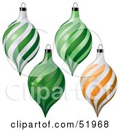 Royalty Free RF Clipart Illustration Of A Digital Collage Of Drop Christmas Ornaments Version 1