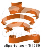 Poster, Art Print Of Digital Collage Of Orange Banners - Version 3