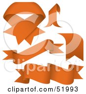 Poster, Art Print Of Digital Collage Of Orange Banners - Version 8