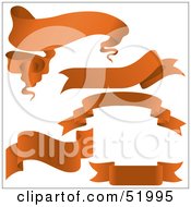 Poster, Art Print Of Digital Collage Of Orange Banners - Version 1