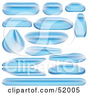 Royalty Free RF Clipart Illustration Of A Digital Collage Of Abstract Blue Buttons Version 2