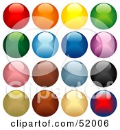 Digital Collage Of Colorful Shiny Spheres