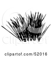 Royalty Free RF Clipart Illustration Of A Digital Collage Of A Black Grass Silhouette Version 1