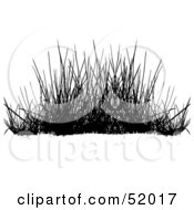 Royalty Free RF Clipart Illustration Of A Digital Collage Of A Black Grass Silhouette Version 4 by dero