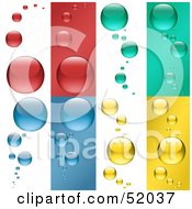 Royalty Free RF Clipart Illustration Of A Digital Collage Of Colored Water Drops On Different Backgrounds by dero