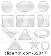 Poster, Art Print Of Blank White Icon Button Shapes