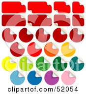 Poster, Art Print Of Digital Collage Of Peeling Rectangular And Round Stickers