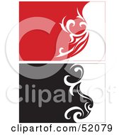 Royalty Free RF Clipart Illustration Of A Digital Collage Of Red And Black Floral Backgrounds
