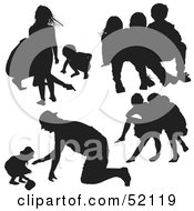Royalty Free RF Clipart Illustration Of A Digital Collage Of Families Version 8