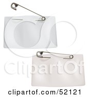 Poster, Art Print Of Digital Collage Of Two Blank White Price Tags With A Clothes Pin