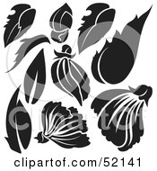 Royalty Free RF Clipart Illustration Of A Digital Collage Of Floral Elements Version 8