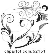 Royalty Free RF Clipart Illustration Of A Digital Collage Of Floral Elements Version 3 by dero