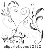 Royalty Free RF Clipart Illustration Of A Digital Collage Of Floral Elements Version 2