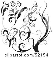 Royalty Free RF Clipart Illustration Of A Digital Collage Of Floral Elements Version 6