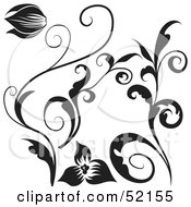 Royalty Free RF Clipart Illustration Of A Digital Collage Of Floral Elements Version 5 by dero