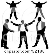 Poster, Art Print Of Digital Collage Of Businessman Silhouettes - Version 18
