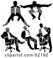 Poster, Art Print Of Digital Collage Of Businessman Silhouettes - Version 29
