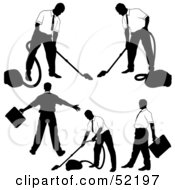 Royalty Free RF Clipart Illustration Of A Digital Collage Of Businessman Silhouettes Version 34