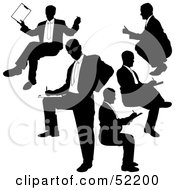 Poster, Art Print Of Digital Collage Of Businessman Silhouettes - Version 21