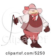 Gay Cowboy Wearing Womans Clothing Clipart