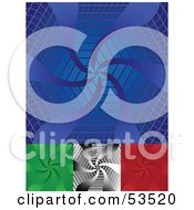 Royalty Free RF Clipart Illustration Of A Digital Collage Of Colorful Blue Spiral Tunnel Backgrounds