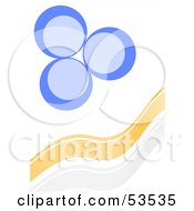 Royalty Free RF Clipart Illustration Of Three Blue Circles And Orange And Gray Waves