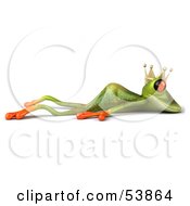 Cute 3d Green Tree Frog Prince Collapsed