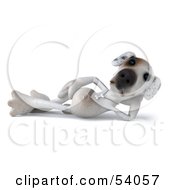 3d Jack Russell Terrier Pooch Character Resting by Julos