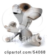 3d Jack Russell Terrier Pooch Character Meditating Pose 2 by Julos