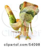 Royalty Free RF Clipart Illustration Of A 3d Chameleon Lizard Character Giving The Thumbs Up by Julos