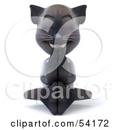 Royalty Free RF Clipart Illustration Of A 3d Siamese Pussy Cat Character Meditating Pose 3