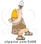 Warrior Dancing With Sword Clipart Illustration