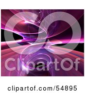 Royalty Free RF Clipart Illustration Of A Reflective Purple Spiral Background Version 3