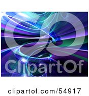 Royalty Free RF Clipart Illustration Of A Reflective Blue Spiral Background Version 1