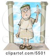 Roman Era Philosopher Clipart Illustration