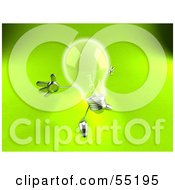 Royalty Free RF Clipart Illustration Of A 3d Glass Light Bulb Character Holding His Arms Out Version 3