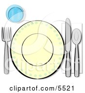 Poster, Art Print Of Informal Complete Place Setting For One