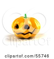 Shiny 3d Ceramic Halloween Pumpkin - Version 1