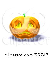 Smiling 3d Halloween Pumpkin - Version 3