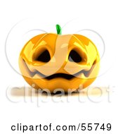Shiny 3d Ceramic Halloween Pumpkin - Version 2