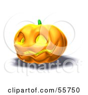 Smiling 3d Halloween Pumpkin - Version 4