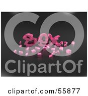 Royalty Free RF Clipart Illustration Of Particles Around The 3d Word SEX In Pink Version 1